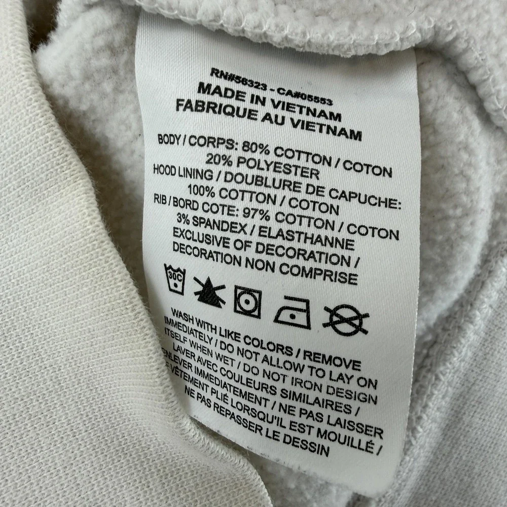 Jordan Flight Hoodie Mens Large White Pullover Sweatshirt Jumpman Graphic Print
